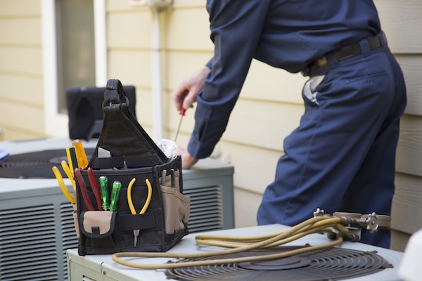 Technician Services Outside Ac Units And Generator